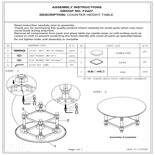Dimensions du produit