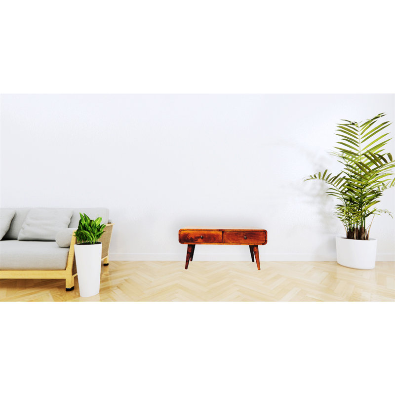 Console simple et élégante avec plateau en bois, table basse de loisirs, Brun