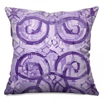 Coussins décoratifs mauves à double face