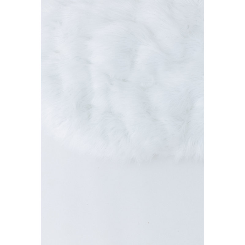 Matelas à poil long blanc The Circle, 30 po x 30 po