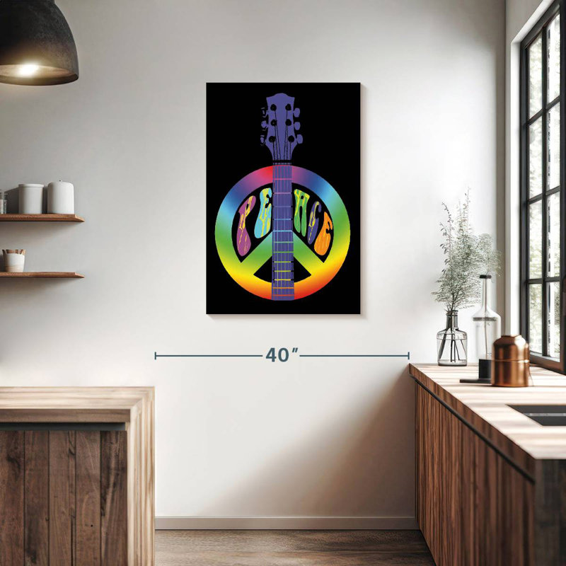 Khadjiah Peace Guitar, 36" H x 24" W
