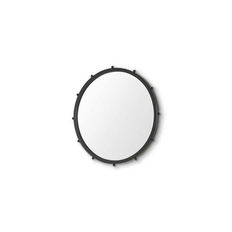 Petit miroir décoratif Weston I, Noir, 25,2 po x 25,2 po