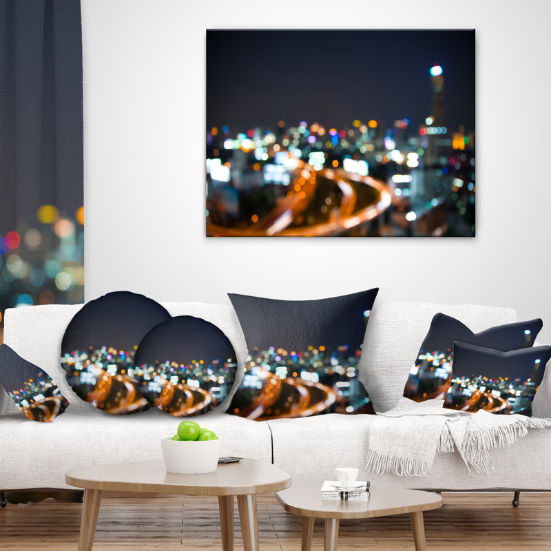 Coussin de la ville de Crépuscule, 12 pi x 20 pi, Coussin lombaire