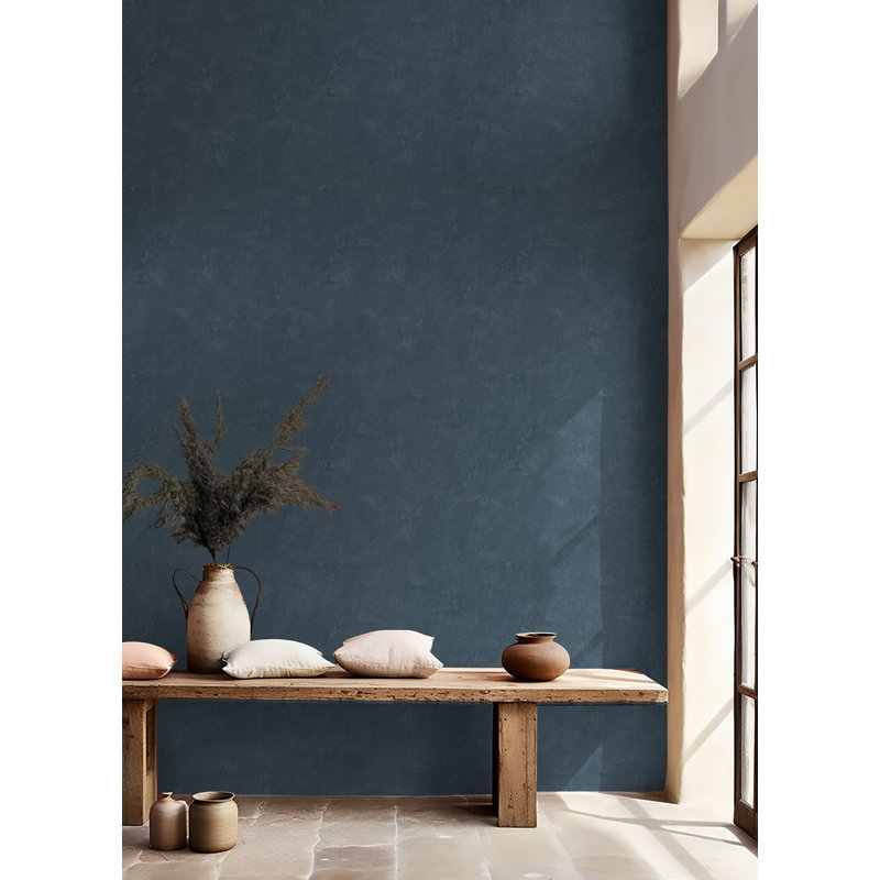 Papier peint adhésif Daphne Limewash Moody, Blue