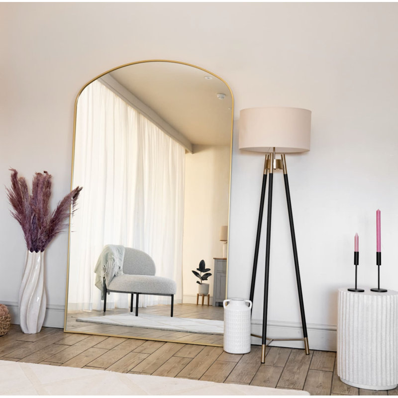Yoko - Gold Metal Gentle Arch Mirror, 180cm x 90cm