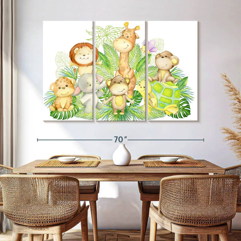 Chambre de bébé Ashelle Jungle, H 48 po x l 74 po