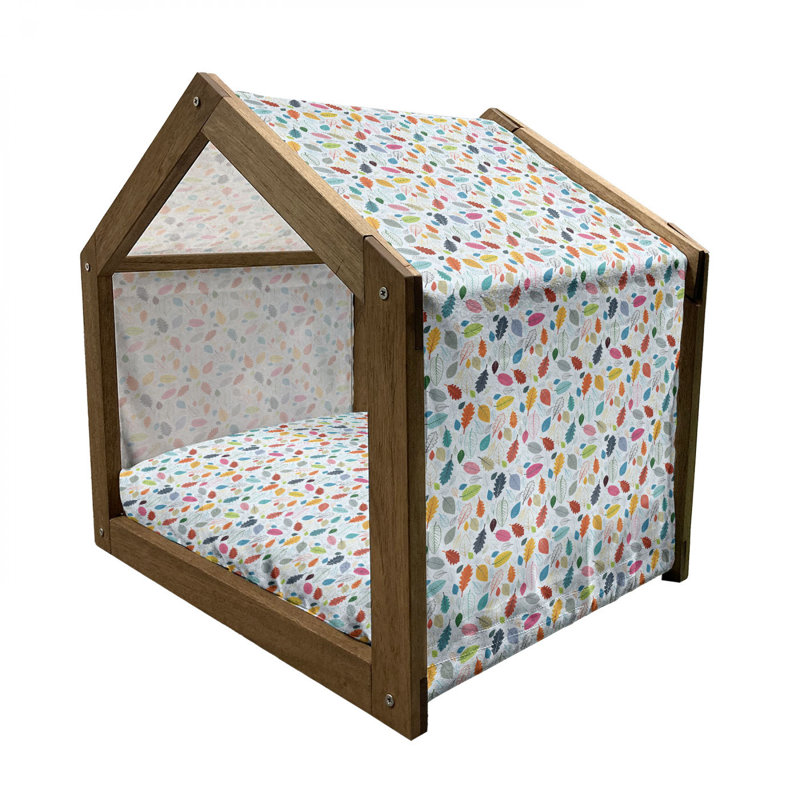 Niche pour chien en bois bleu, H 22,44 po x l 23,62 po x P 17,72 po