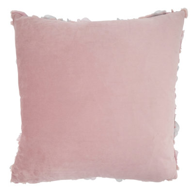 Romantic 3d Rose Textured Decorative Throw Pillow Cover 17 X 17 Inch
