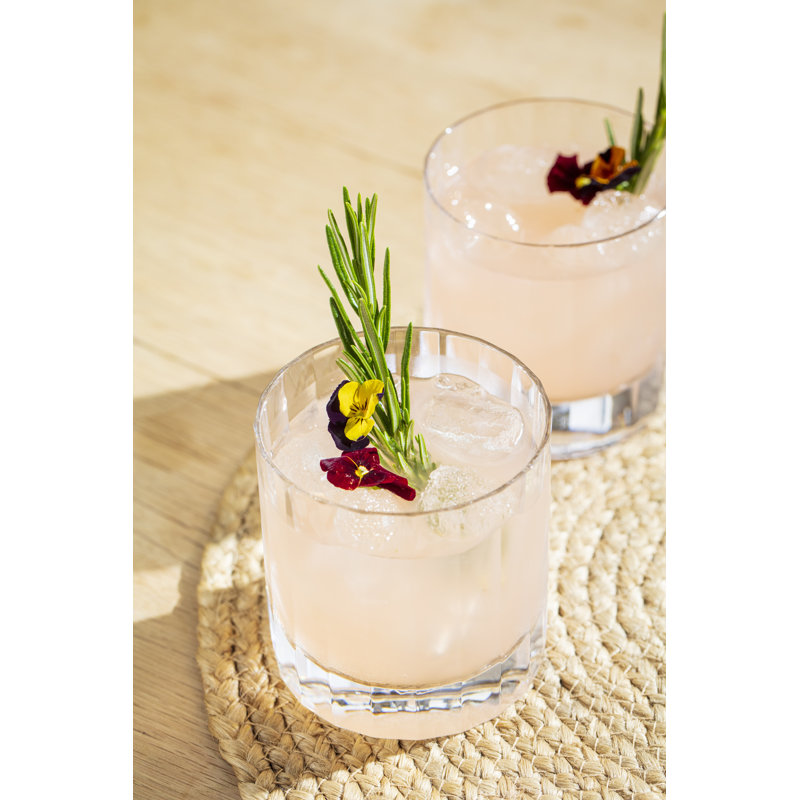 Fluted Handmade Crystal Drinking Glass, 8.5