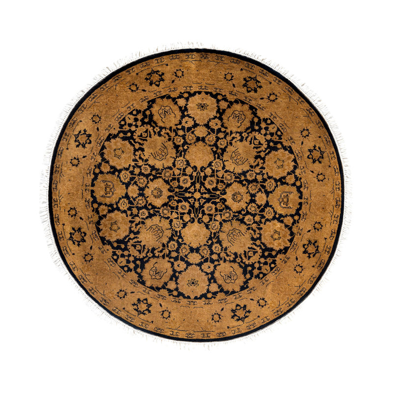 Overdyed One-of-a-Kind 4' 1" X 4' 1" Hand Knotted Area Rug