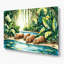 Faune sauvage, art mural vert Capybara-873250470