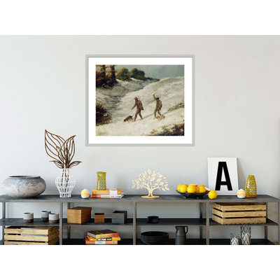 «Hunters in the Snow or The Poachers» par impression giclée encadrée