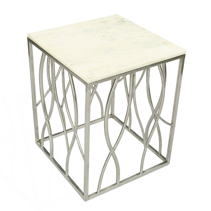 Square Marble End Table