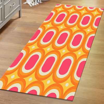 Floral Printed Non-Woven Thin Type Rug with Elegant Traditional Design for Living Room or Bedroom Decor