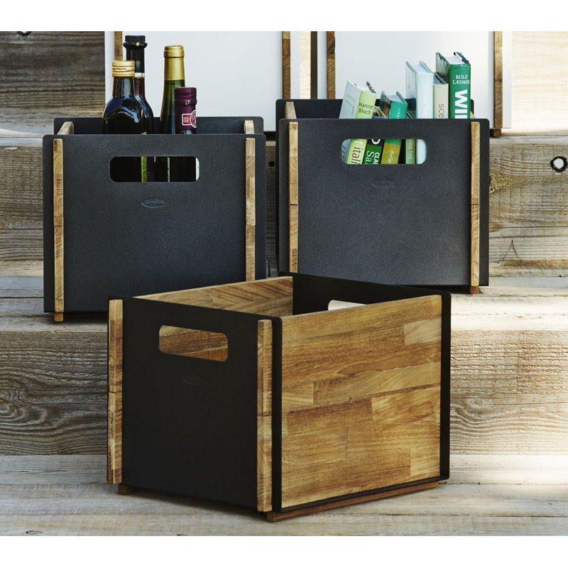 Solid + Manufactured Wood Box, Lava Gray