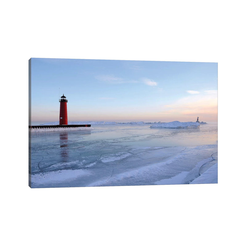 Frozen Harbor by Brian Wolf - Wrapped Canvas Print, 20.32 cm H x 30.48 cm W