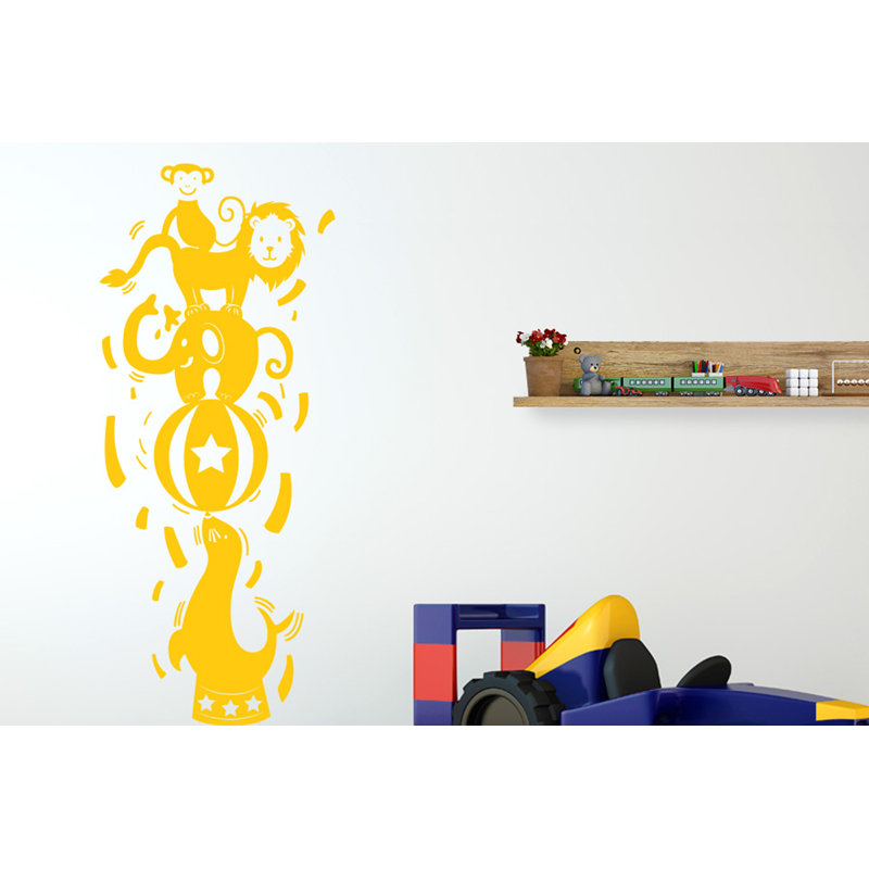 Animals Wall Decal, Dark Yellow