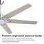 Ventilateur de plafond 64 po à 6 pales avec moteur à courant continu et réversible avec télécommande-592839615-592839613