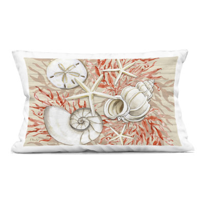 Coussin Coral White Shells
