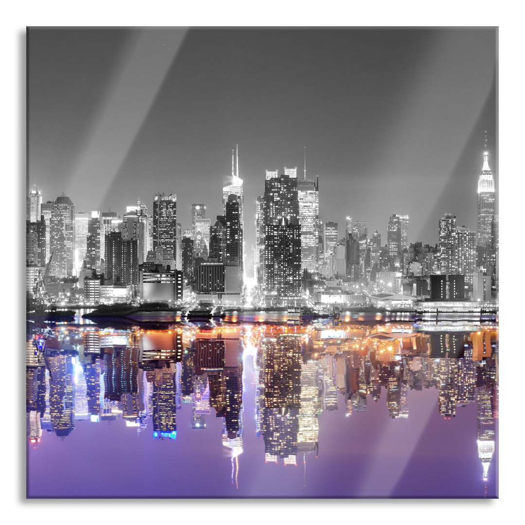 Glasbild Manhattan Skyline