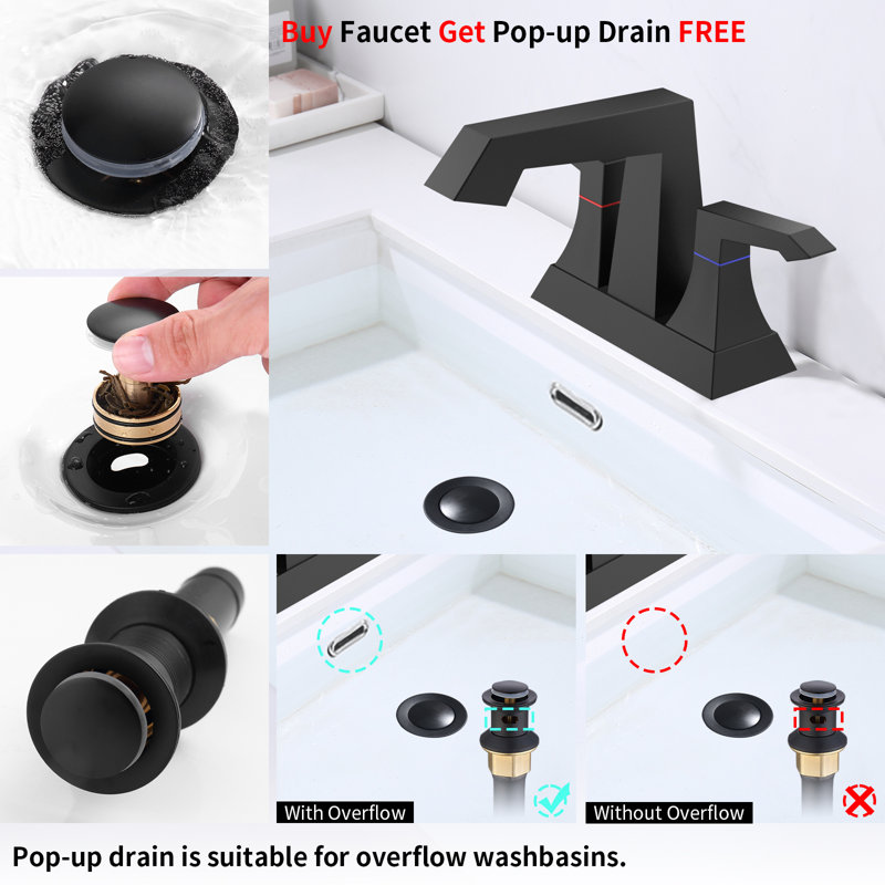 Robinet de salle de bain vasque, Noir mat