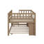 Lit mezzanine simple simple avec tablettes de rangement, tableau noir et lit gigogne-298781158