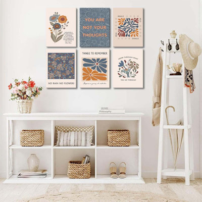 6 Piece Wrapped Canvas Wall Art