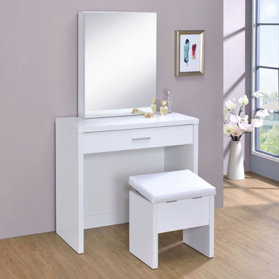 Ensemble coiffeuse avec tabouret relevable Harvey