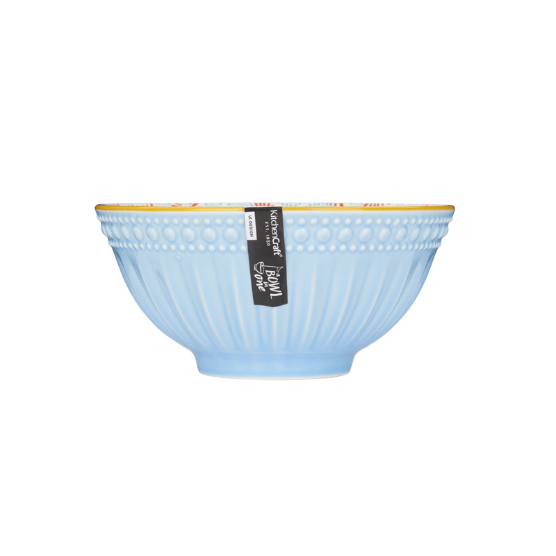 KitchenCraft Pale Blue Detailed Ceramic Bowls