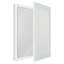 Ensemble d'insertion de vitrage en verre trempé transparent 1 linteau, remplacement de vitrage en verre trempé double pour porte d'entrée 22 po x 64 po avec volets intégrés - Dimensions du cadre, intimité, installation et entretien faciles, blanc
