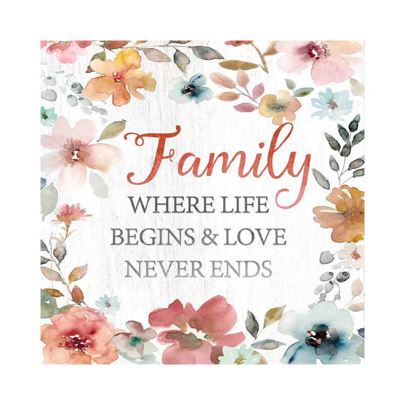 Family Life Begins by Carol Robinson - Print on Canvas, Wrapped Canvas, 30.48 cm H x 30.48 cm W