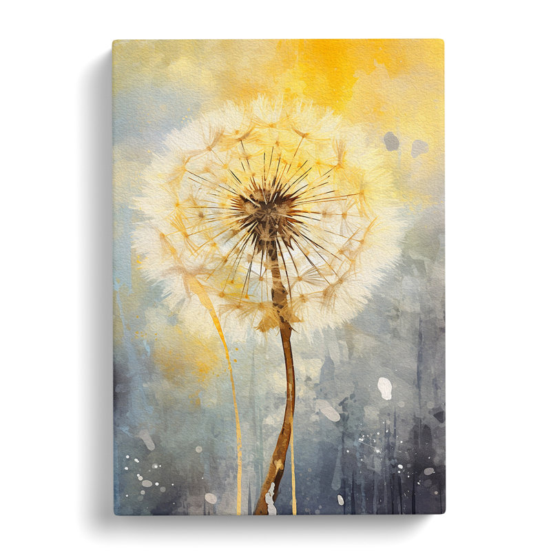 Dandelion Gestural No.2 - Wrapped Canvas, 76cm H x 50cm W x 3cm D