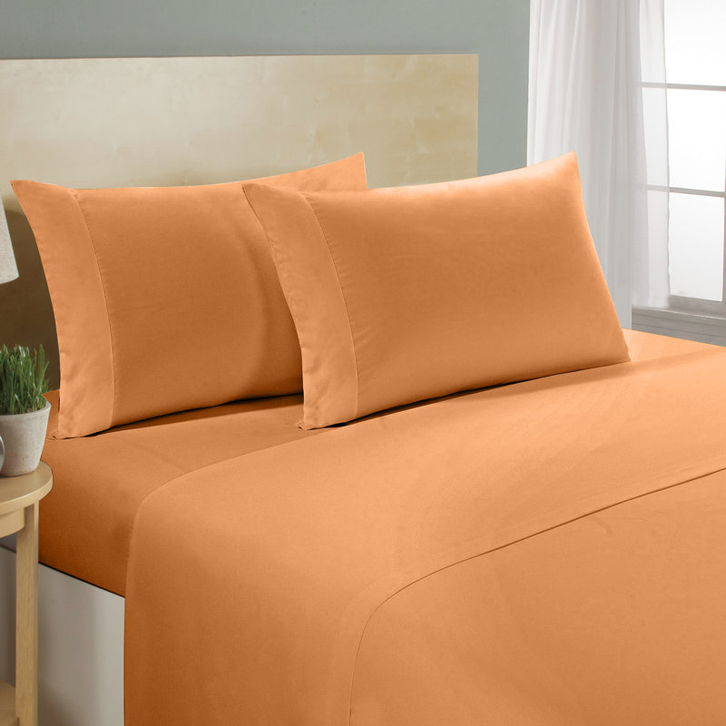 Ensemble de draps en coton à 100 % à densité de tissage de 1000 fils de la collection Milan, Épice