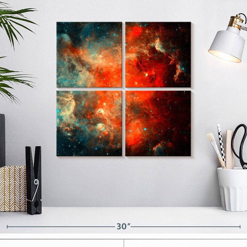 Oberle Fiery Red Nebula, 18" H x 18" W