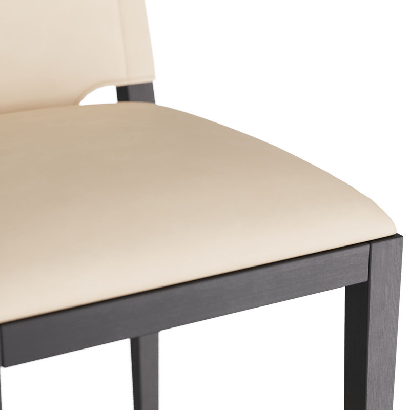 Burdock Bar Stool, Vanilla Leather, Bar Stool (32” Seat Height)