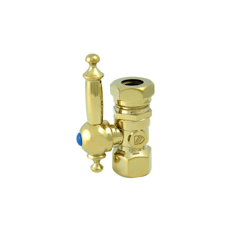 Soupape d'arrêt droite 1/2 "Kingston, Laiton poli
