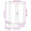 Book Cabinet Storage Rack Bookshelf Bookcase Sideboard Engineered Wood-1226703968