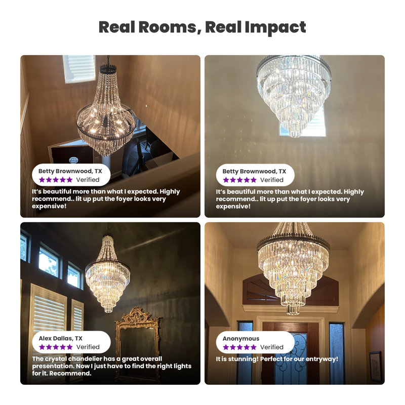 Maquisha 12-Light Dimmable Empire Chandelier