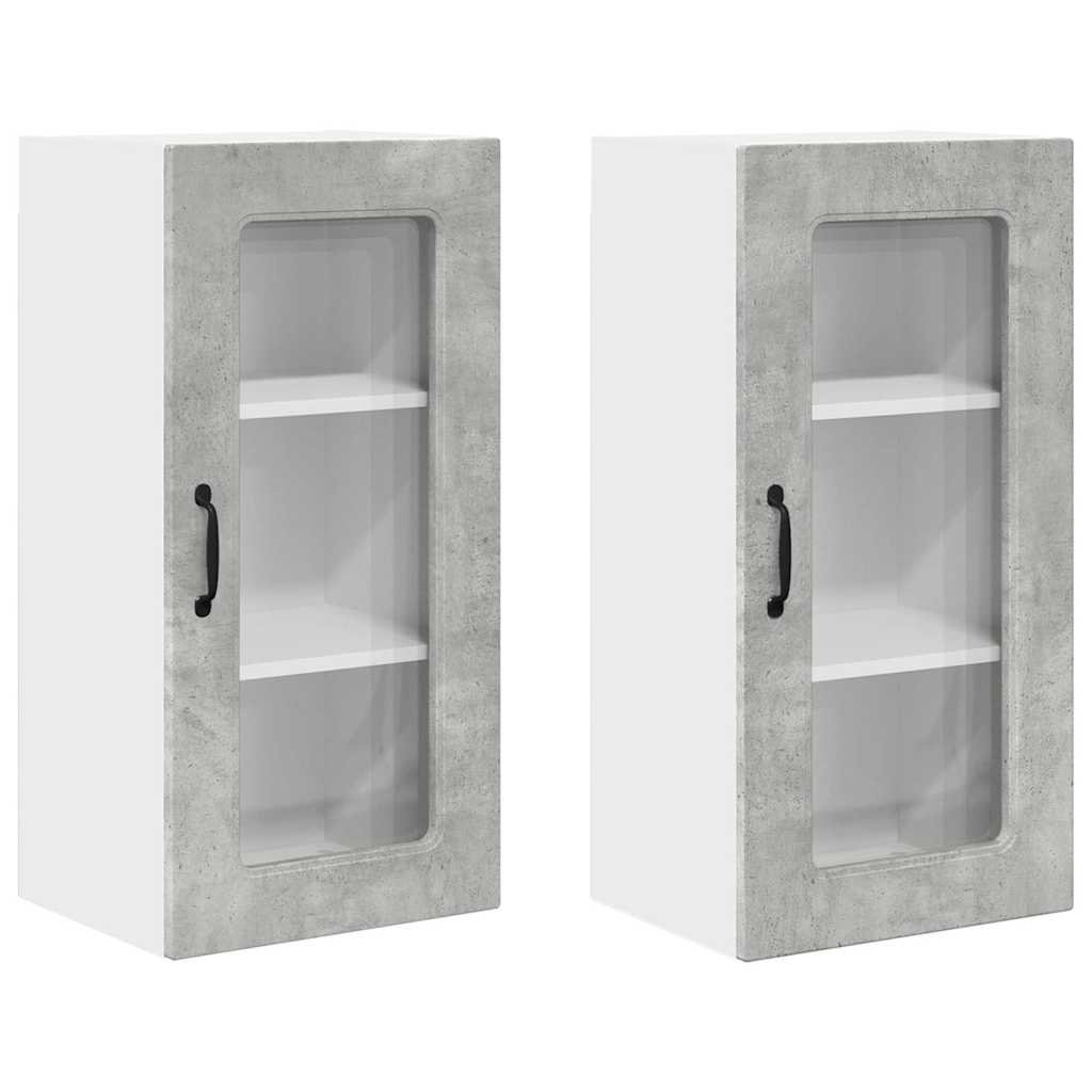 Vidaxl Kitchen Wall Cabinet With Door 2 Pcs Sonoma Oak 40 X 31 X 80 Cm