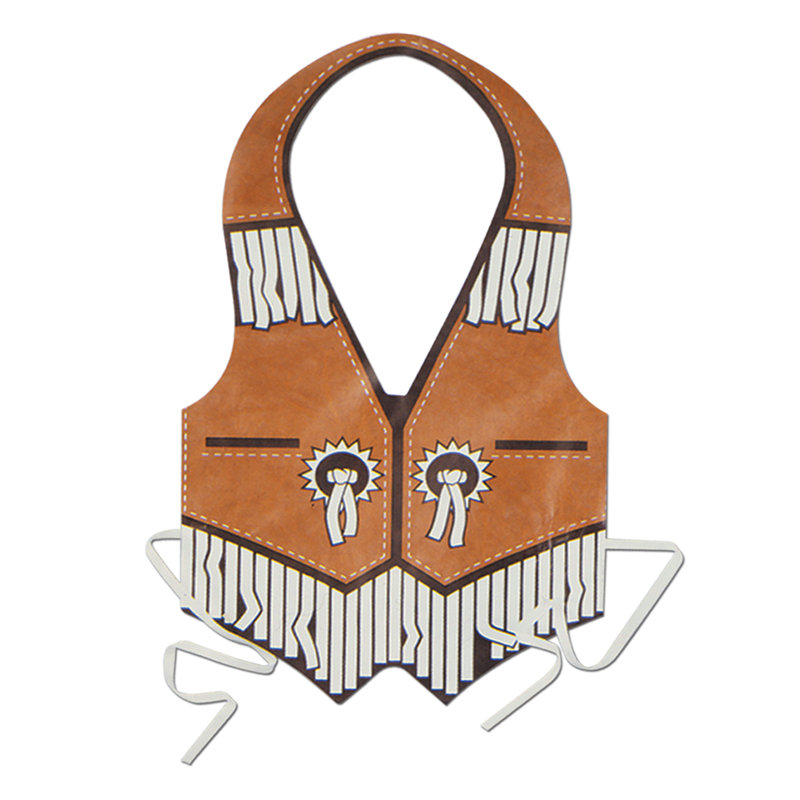 Pkgd Plastic Western Vest - 24 Pack