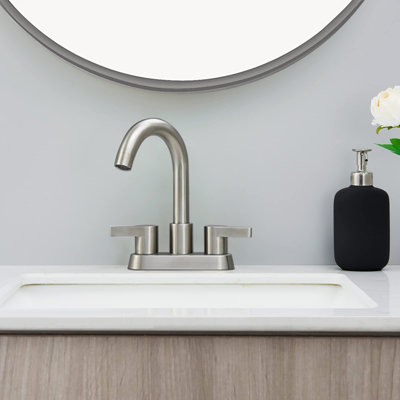 2-handle Bathroom Faucet with Drain Assembly