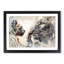 Lion Cub with Its Mother in Abstract - Picture Frame Painting Print-55580743-55580747