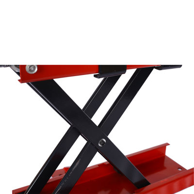 MOTORCYCLE LIFT JACK 1100Lbs Motorcycle Off-Road Bike ,Scissor Center Jack Lift Repair Wide Stand Bike