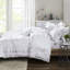 Full/queen Metallic Printed Bedding With Decorative Pillows - Silver Geometric On White, Microfiber, 2 Shams, Pillows, Attractive Comforter White Geometric, Super Soft ,-118022715