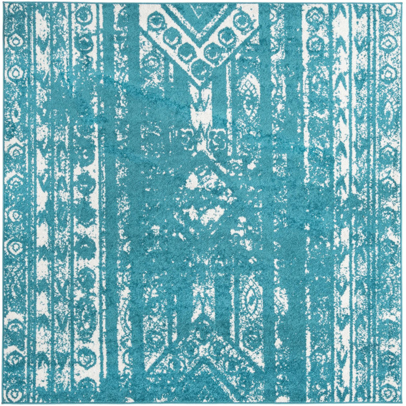 Geometric Indoor Rug, Square 7'