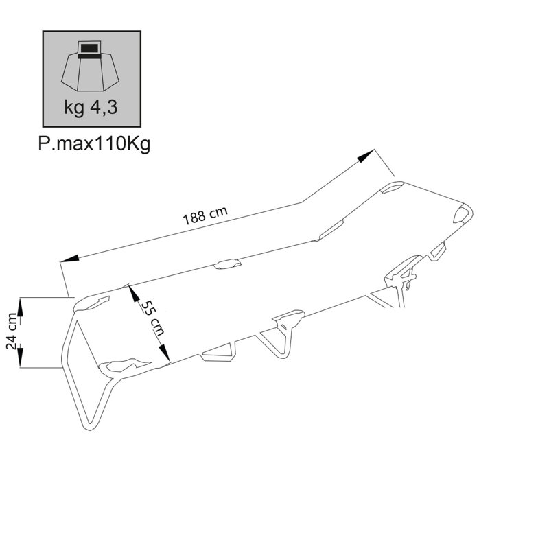 Astria 188cm Long Single Chaise