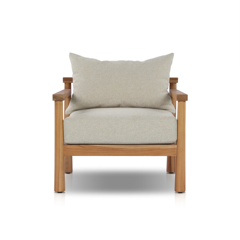 Swiger Teak Patio Chair with Cream Cushions