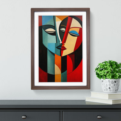 Two Women in Love Constructivism - Framed Print