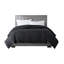 Couverture légère en duvet synthétique avec bordure en satin noir très grand-119335991-119335990