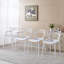 Chaise en plastique 4 pièces blanc-848473185